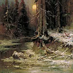 Sunset in winter, Yuly Klever