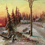 Sunset in the village, Yuly Klever