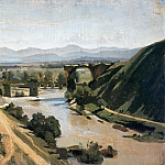 Bridge at Narni, 1826, 34x48, Jean-Baptiste-Camille Corot