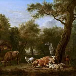 Маурицхёйс - Вельде, Адриан ван де - Лесной пейзаж со стадом