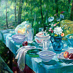 ST-ARTI001aPicnic_Table_with_Fruit_and_Flowers_by_Martha_Walter, Марта Вальтер