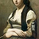 часть 4 Лувр - Коро, Жан-Батист-Камиль (Париж 1796-1875) -- Женщина с жемчужиной, 1868-70, 70х55, Коро, Жан-Батист-Камиль (Париж 1796-1875)