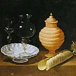 Часть 3 Музей Прадо - Хамен и Леон, Хуан ван дер -- Натюрморт с выпечкой и стеклянной посудой