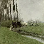 Mauve, Anton -- Paarden bij het hek, 1878, Rijksmuseum: part 3