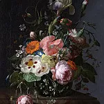 Rijksmuseum: part 3 - Ruysch, Rachel -- Stilleven met bloemen op een marmeren tafelblad, 1716