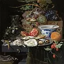 Mignon, Abraham -- Stilleven met vruchten, oesters en een porseleinen kom, 1660-1679, Rijksmuseum: part 3