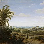 Rijksmuseum: part 3 - Post, Frans Jansz. -- Landschap bij de rivier Senhor de Engenho, Brazilië, 1644-1680