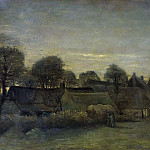 Boerendorp in de avond, 1884, Vincent van Gogh