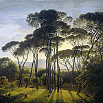Italiaans landschap met parasoldennen, 1807, Hendrik Voogd