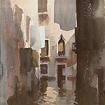 Edward Seago The Shadowed Canal Venice 28600 20, Эдвард Мэтью Уорд