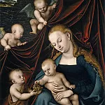 Cranach, Lucas -- La Virgen con Niño, San Juan y ángeles, Part 5 Prado Museum