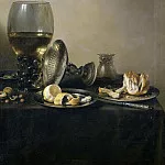 Claesz., Pieter -- Bodegón con copa Römer, tazza de plata y panecillo, Part 5 Prado Museum