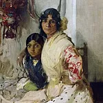 Музей Гетти - Соролла-и-Бастида Хоакин (1863 Валенсия - 1923 Мадрид) - Цыганка Пепилла с дочерью (181х110 см) 1910