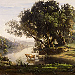 Italian landscape in the Levant (63x101 cm) c.1835, Jean-Baptiste-Camille Corot