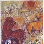 Marc CHAGALL Le village jaune 41079 1146, Marc Chagall
