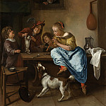 Дети, учащие танцевать кошку или «Танцкласс», 1660-1679, Ян Вик