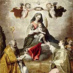 часть 6 Лувр - Бароччи, Федерико Фиори (Урбино 1526-1612) -- Мадонна с Младенцем в славе со святыми Антонием Аббатом и Лючией