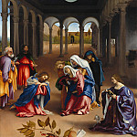 Christs farewell a mother, Lorenzo Lotto