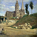 La cathedrale de Chartres, 1830 Canvas, 64 x 51, 5 cm R.F. 1614, Jean-Baptiste-Camille Corot
