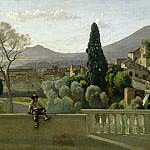 Les Jardins de la Villa d’Este, 1843 Canvas, 43, 5 x 60, 5 cm RF 1943-5, Jean-Baptiste-Camille Corot