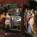 Сцена ужина в лесу из неизвестного спектакля, 1600-1613, Отто ван Веен (Вен)