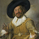 Een schutter die een berkenmeier vasthoudt, bekend als, Frans Hals