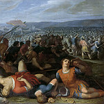 Батавы, побеждающие римлян в сражении у Рейна, 1600-1613, Отто ван Веен (Вен)
