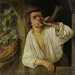 Пекарь, трубящий в свой рог, 1630-1685, Адриан ван Остаде