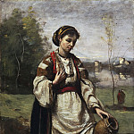 Gypsy Girl at a Fountain, Jean-Baptiste-Camille Corot