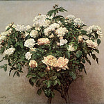 Натюрморт с белыми розами, Игнас-Анри-Жан-Теодор Фантен-Латур