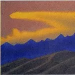 Himalayas # 43 Golden cloud over blue ridge