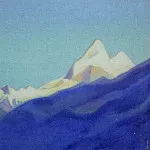 Гималаи #9 Снежная гора над синим склоном