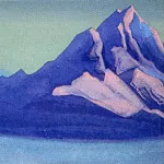 Рерих Н.К. (Часть 5) - Гималаи #128 Скалистые вершины в лучах заходящего солнца