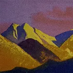 Himalayas # 41 Mountains illuminated by the setting sun