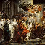 часть 3 Лувр - Рубенс, галерея Медичи, 1622-24 -- Коронация Марии Медичи