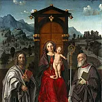 Girolamo dai Libri – Enthroned Madonna and Child with St. Bartholomew and Zeno, Part 2