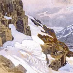 Горный пейзаж. Альпы, Рерих Н.К. (Часть 1)