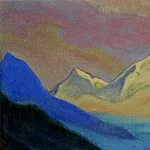 Гималаи #79 Закатное небо над вершинами