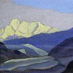 Гималаи #41 Вершины гор и ледник, Рерих Н.К. (Часть 6)