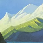 Гималаи #101 Зеленые и розовые вершины, Рерих Н.К. (Часть 6)