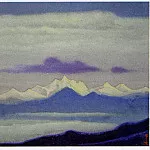 Гималаи #7 Облака над горной грядой, Рерих Н.К. (Часть 6)