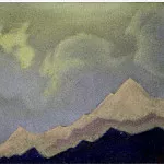 Рерих Н.К. (Часть 6) - Гималаи #31 Облака над пиком. Лахул. Вечер