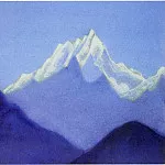 Гималаи #57 Освещенная снежная вершина, Рерих Н.К. (Часть 6)