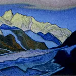Гималаи #53 Глетчер на фоне горной гряды
