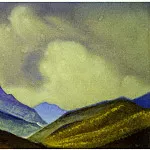 Рерих Н.К. (Часть 6) - Монголия #199 (Горные склоны на фоне облаков)