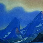Рерих Н.К. (Часть 6) - Гималаи #103 Скалистые вершины на фоне синего неба