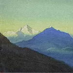 Утро. Гималаи #34 Синие отроги на фоне снежных гор