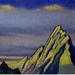 The Himalayas # 11 The Golden Rocks. Sunset