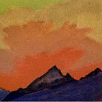 Гималаи #54 Зарево над горными пиками, Рерих Н.К. (Часть 6)