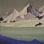 Гималаи #156 Ледник на рассвете, Рерих Н.К. (Часть 6)